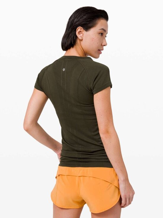 lululemon athletica Tops - Lululemon Swiftly Tech Short Sleeve Crew Dark Olive Size 4